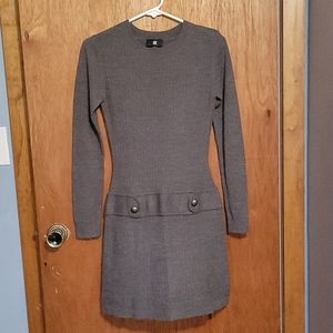 Small pattern, cable knit sweater dress